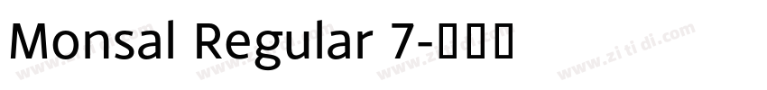 Monsal Regular 7字体转换